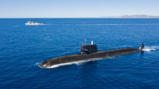Submarino de la Armada Argentina en navegación