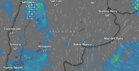 Mapa de alertas meteorológicas del Servicio Meteorológico Nacional para el 24 de octubre