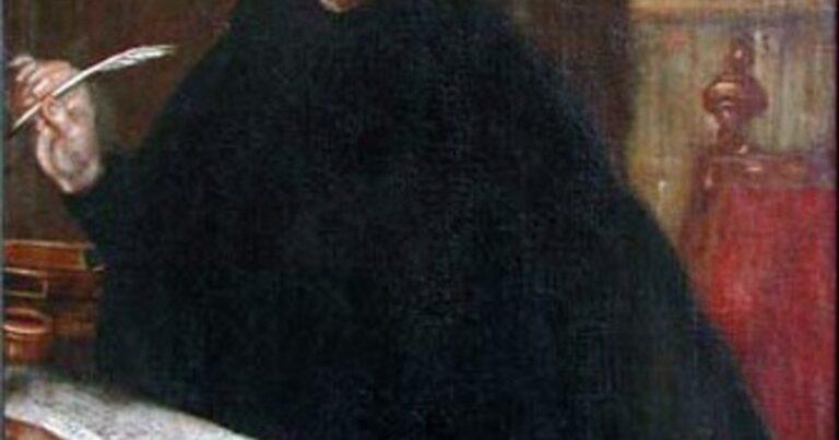 Retrato de Baltasar Gracián, filósofo y jesuita aragonés del siglo XVII