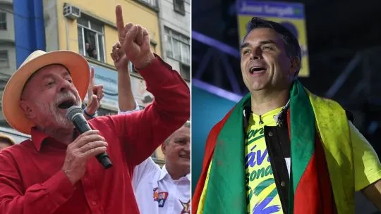 Urna electrónica en un centro de votación en Brasil
