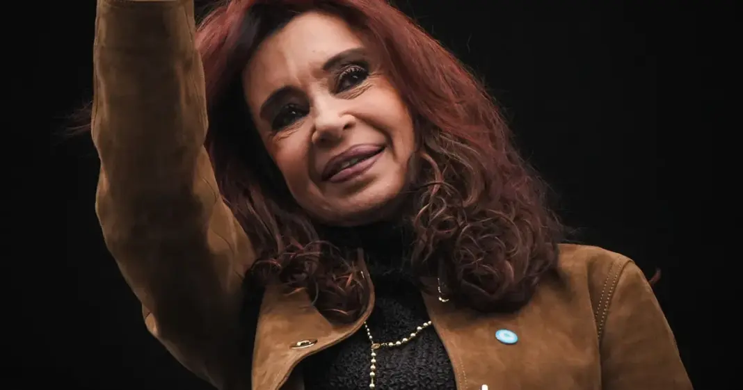 Cristina Fernández de Kirchner durante un acto político
