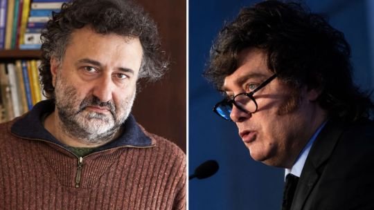 Javier Milei hablando en un acto público