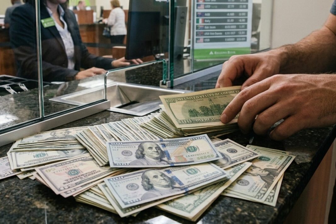 Cotización del dólar oficial y blue