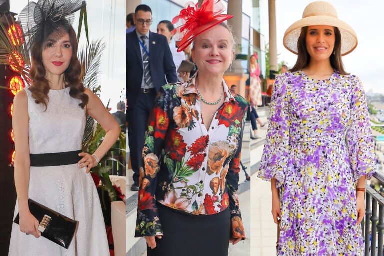 Embajador Peter Lamelas y invitados en la recreación del Kentucky Derby en el Hipódromo de Palermo