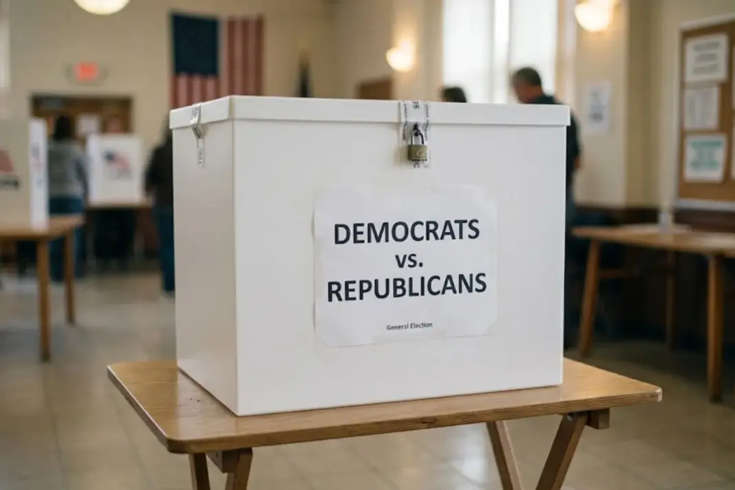 Gráfico de encuestas que muestra la ventaja demócrata en las elecciones de medio término de 2026 en Estados Unidos
