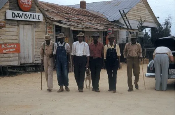 Fotografía de archivo de los participantes del estudio de Tuskegee en Alabama, Estados Unidos.