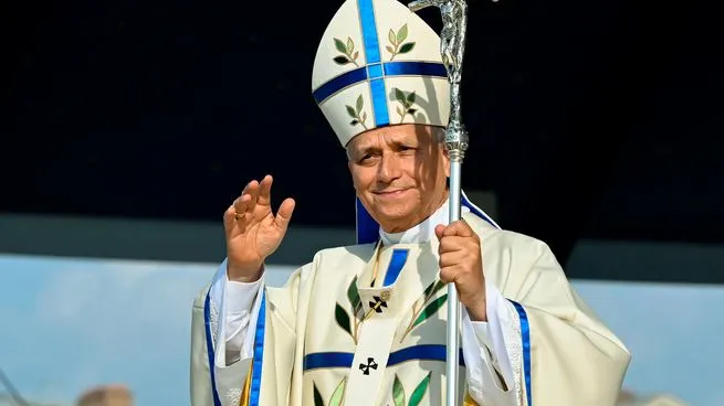 El papa León XIV y el canciller Pablo Quirno durante una reunión protocolar