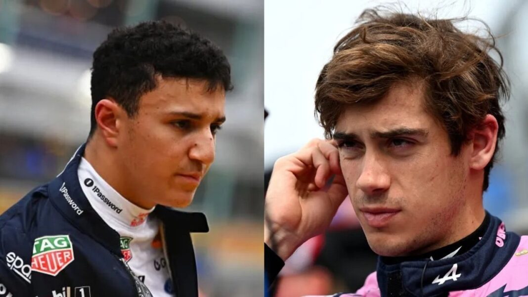 Isack Hadjar y Franco Colapinto durante el Gran Premio de Singapur