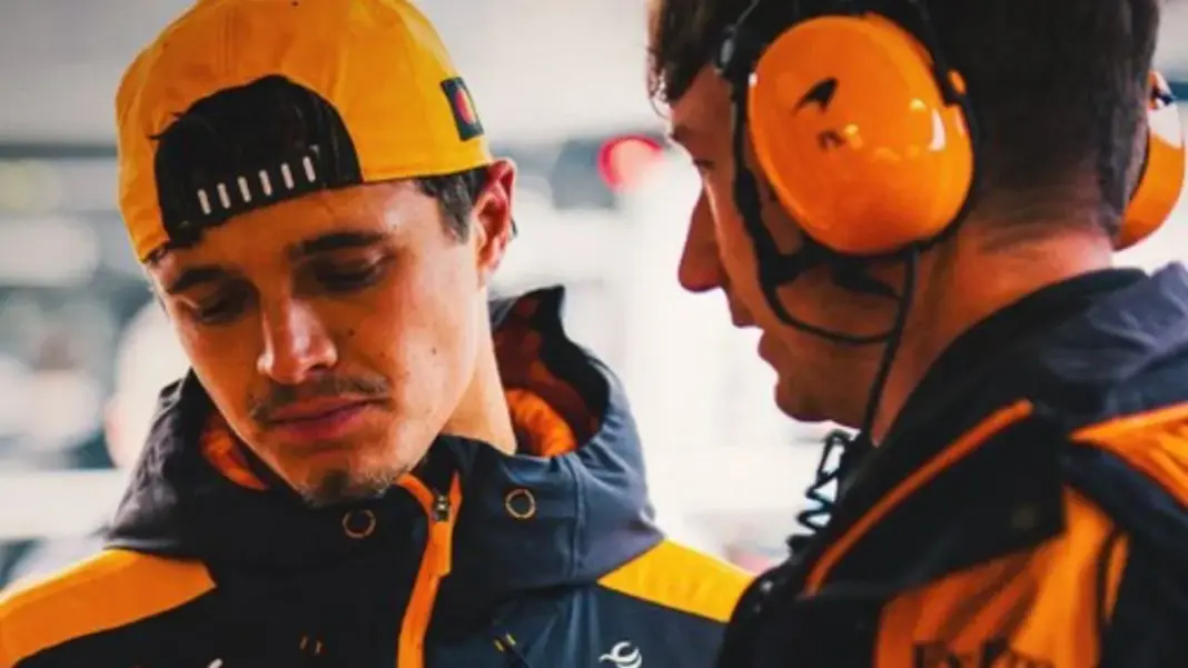 Lando Norris, piloto de McLaren, durante una carrera de Fórmula 1