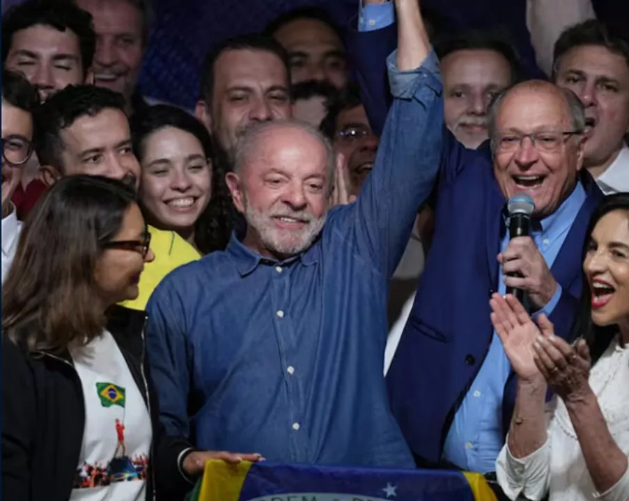 Luiz Inácio Lula da Silva durante un acto de campaña