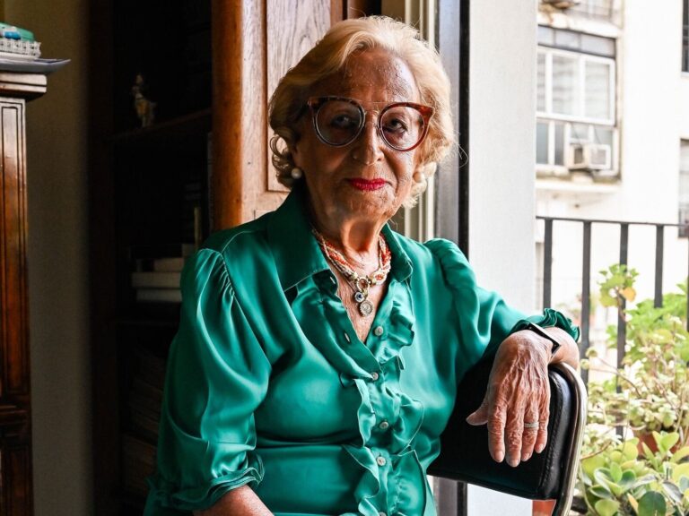 Marta Beatriz Echaúl, empresaria de 101 años, durante una entrevista en LN+