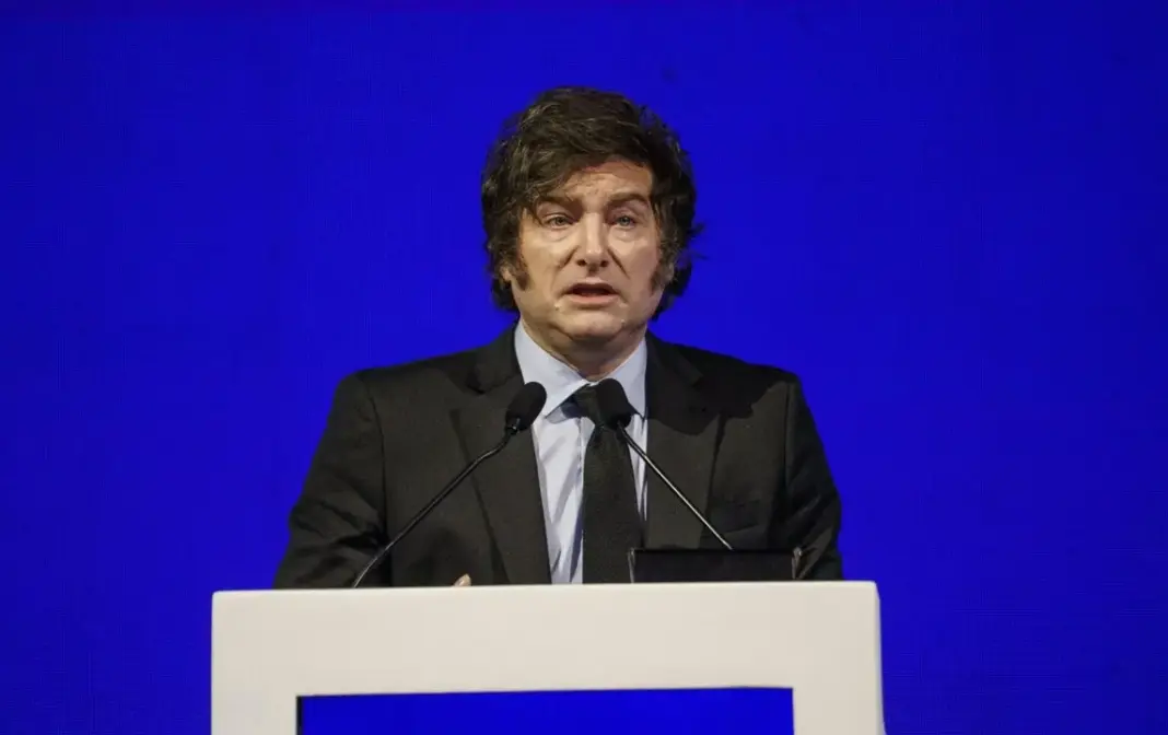 Javier Milei durante una entrevista