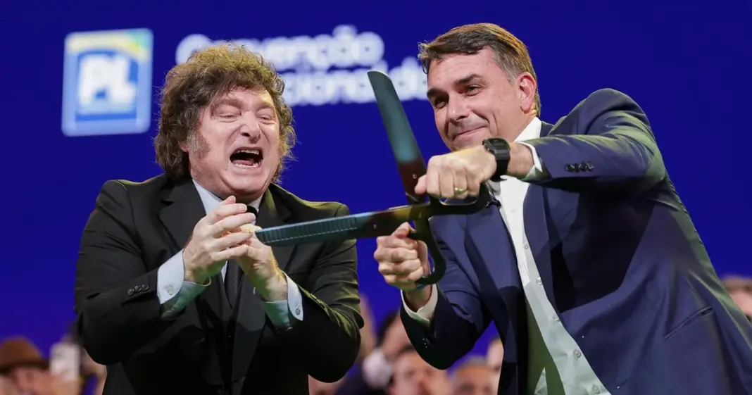 Javier Milei en la residencia de Olivos