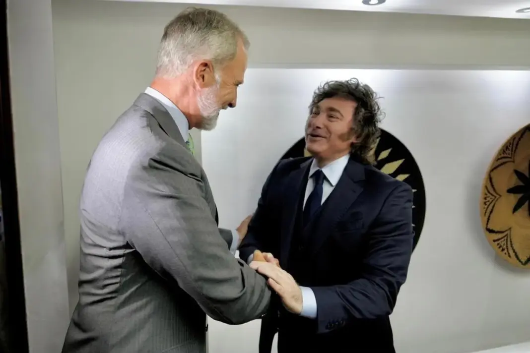 Javier Milei y el rey Felipe VI