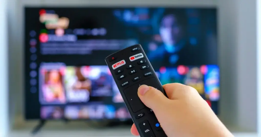 Interfaz de Netflix en una pantalla