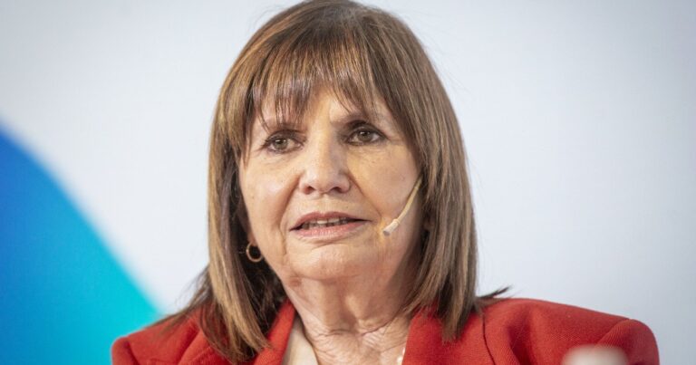 Patricia Bullrich durante su exposición en el Coloquio de IDEA