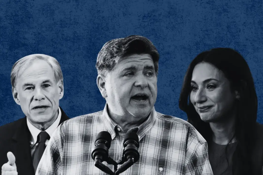 JB Pritzker, gobernador de Illinois, en un acto oficial