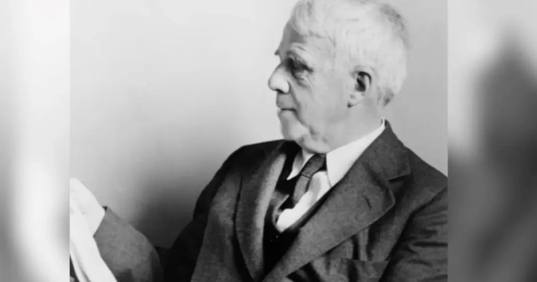 Retrato del poeta estadounidense Robert Frost