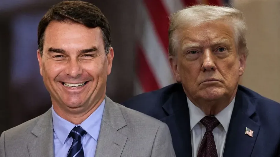 Flávio Bolsonaro y Donald Trump